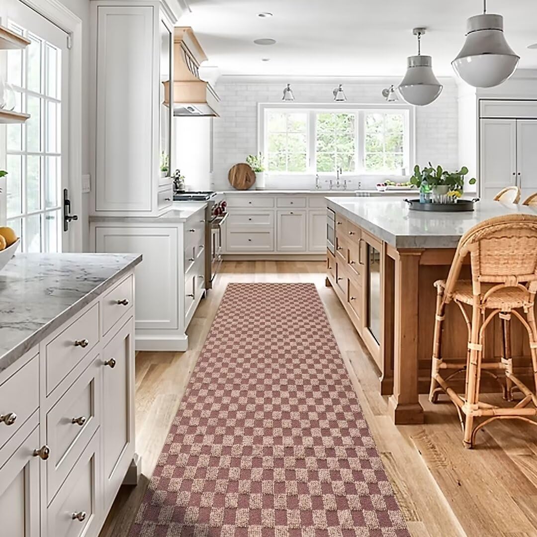 Gotohipi Runner Rug 6x60 Indoor Outdoor Utility Carpet,Area Rugs with Non Slip Rubber Backing for Hallway Kitchen Entryway Balco